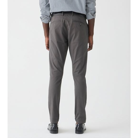 J.Crew Stretch 250 Skinny Chino Pants Mens 30x32 Gray Twill Cotton Blend Zip Fly - Picture 3 of 10